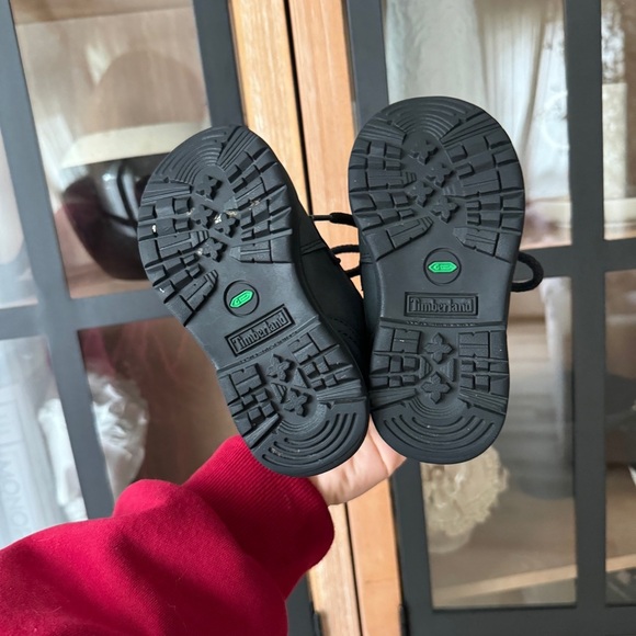 Timberland boots toddler boys leather lace up ankle charcoal earth keepers snow - Picture 3 of 7